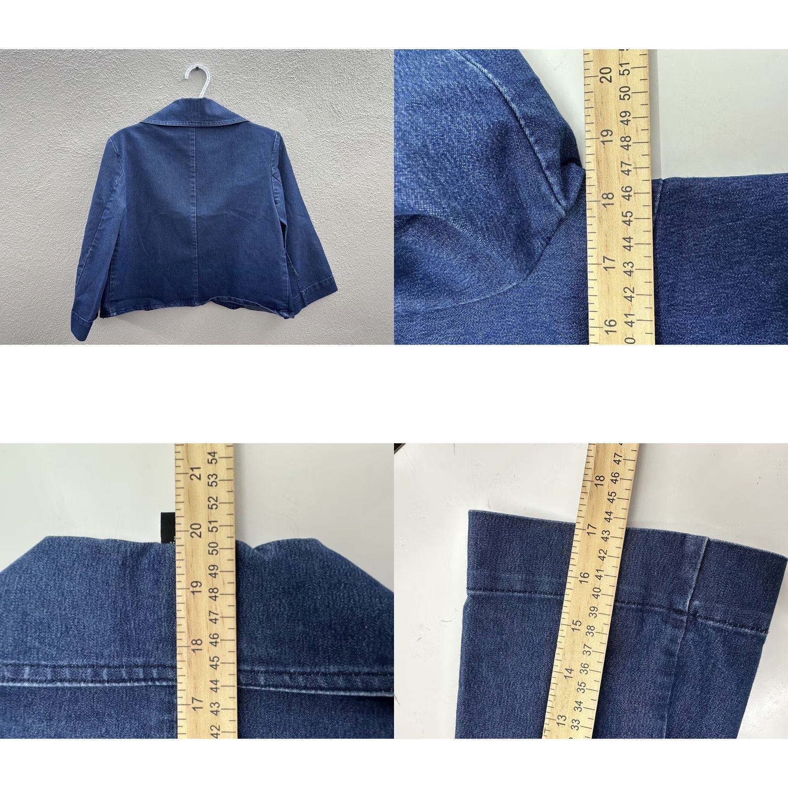 Pierre Cardin Pierre Cardin Jacket Size Small Blue Denim Womens Long Sleeve Single Button Up Size S / US 4 / IT 40 - 8 Thumbnail