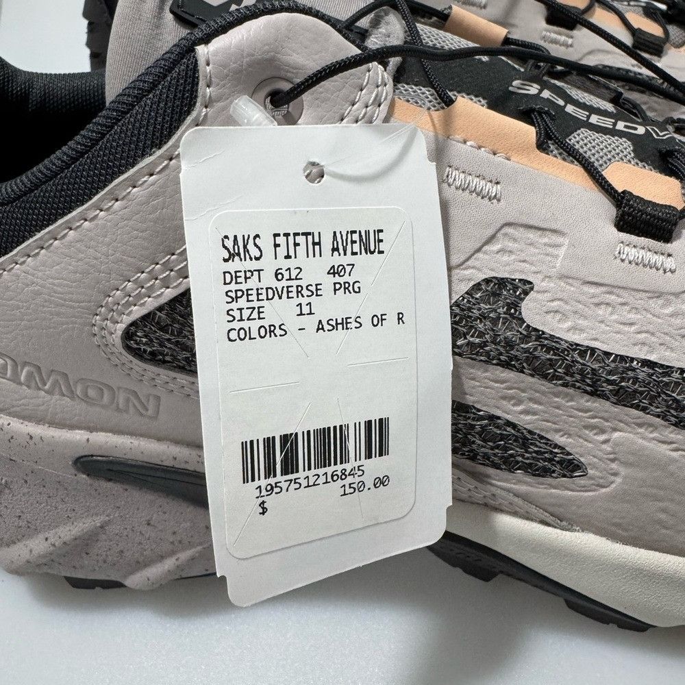 Salomon Salomon Speedverse PRG Ashes of Roses Gray Black Sneaker Sho Size US 11 / EU 44 - 4 Thumbnail