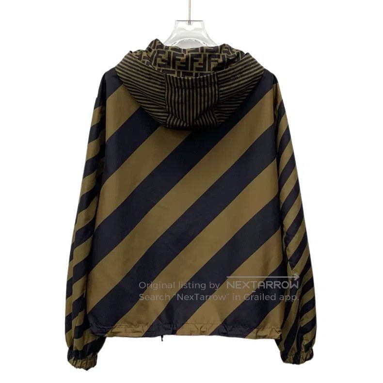 Fendi Fendi Deep brown logo letter full print reversible hooded Size M / US 6-8 / IT 42-44 - 4 Thumbnail