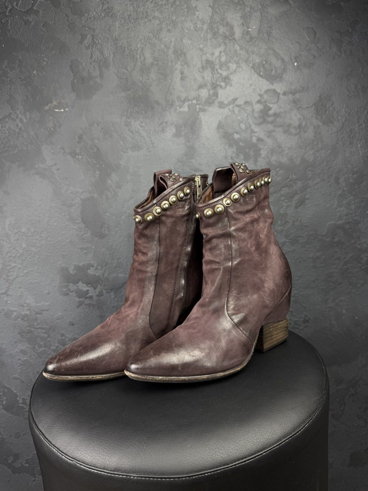 A.S.98 Women's A.S.98. Airstep Suide Biker Zip Ankle Boots Size US 6 / IT 36 - 1 Thumbnail