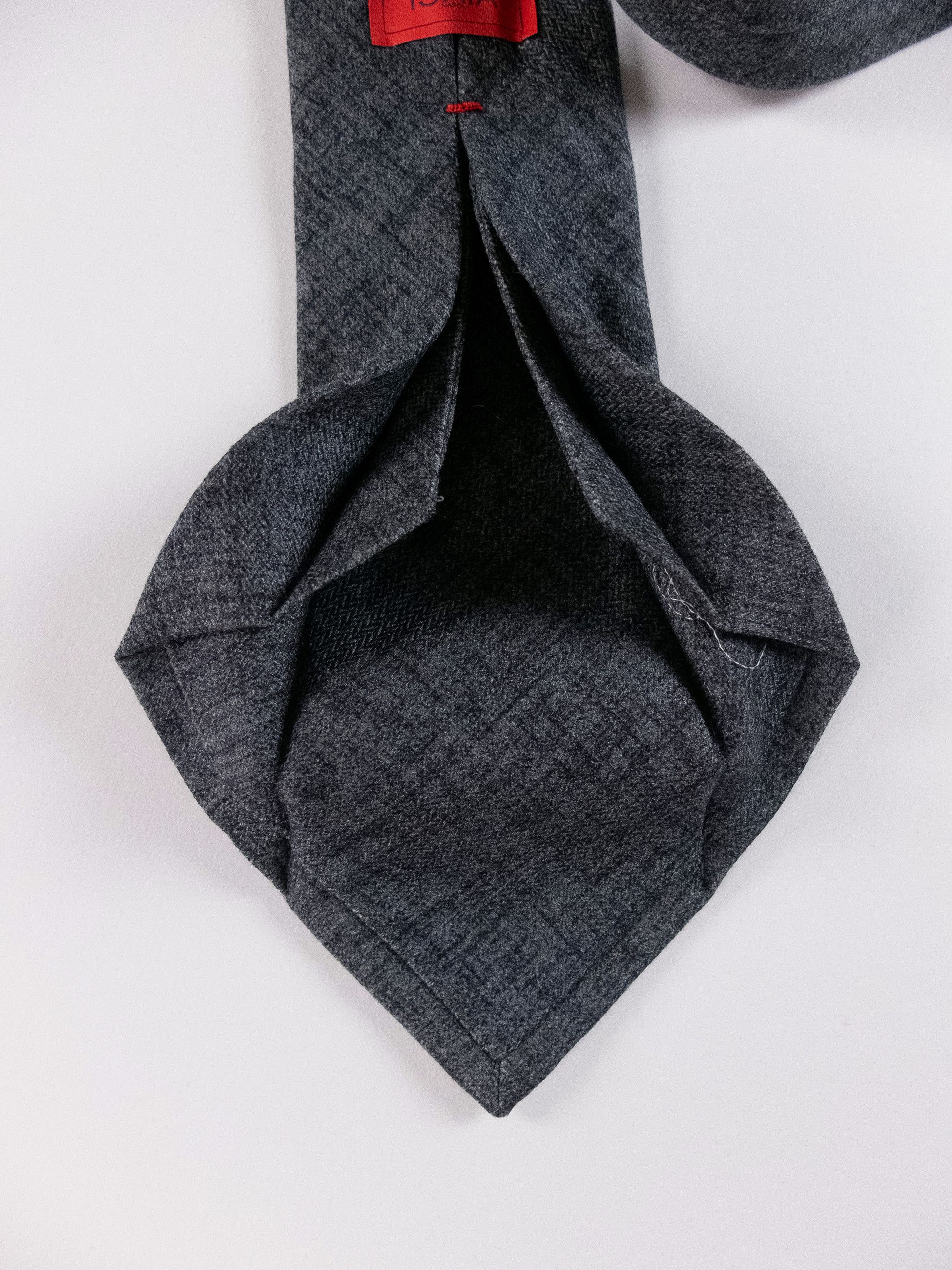Isaia ISAIA Napoli gray 7 fold wool silk blend tie authentic NWT Size ONE SIZE - 7 Thumbnail