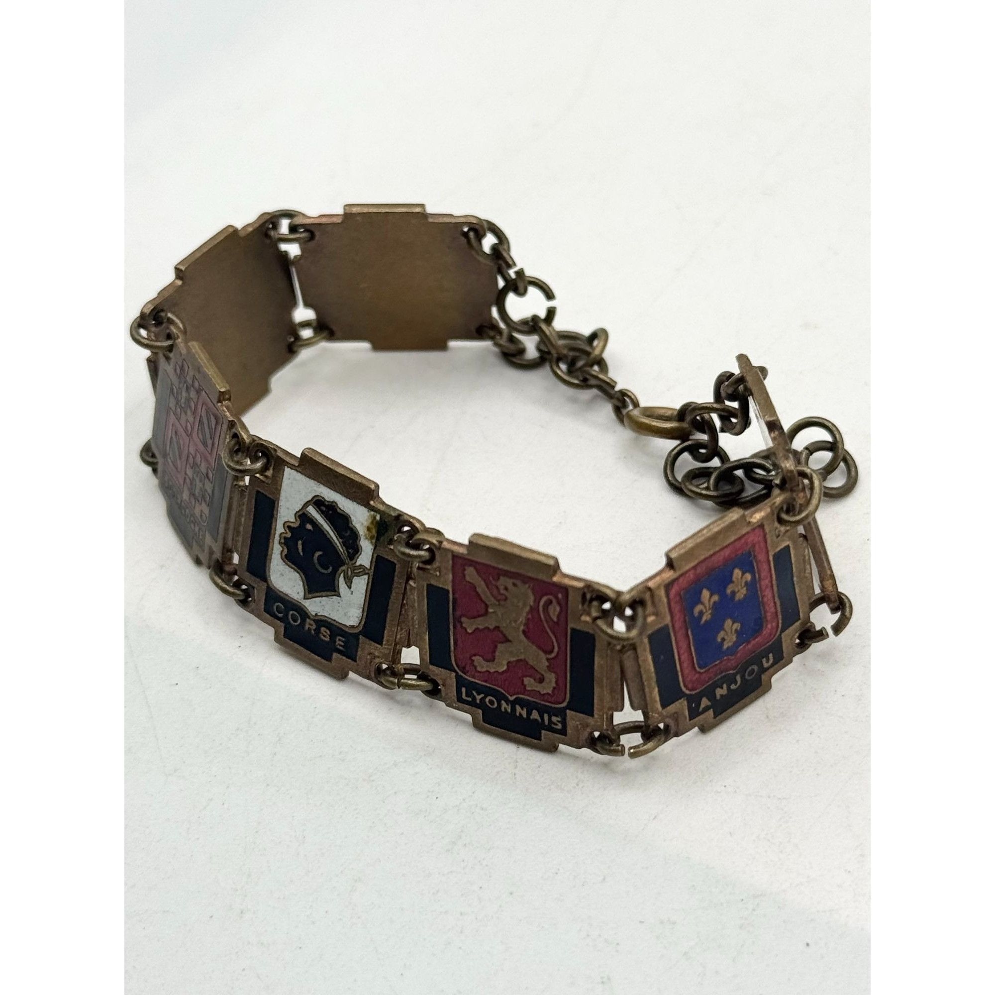 Vintage Vintage estate enamel France Souvenir Travel Bracelet Size ONE SIZE - 4 Thumbnail