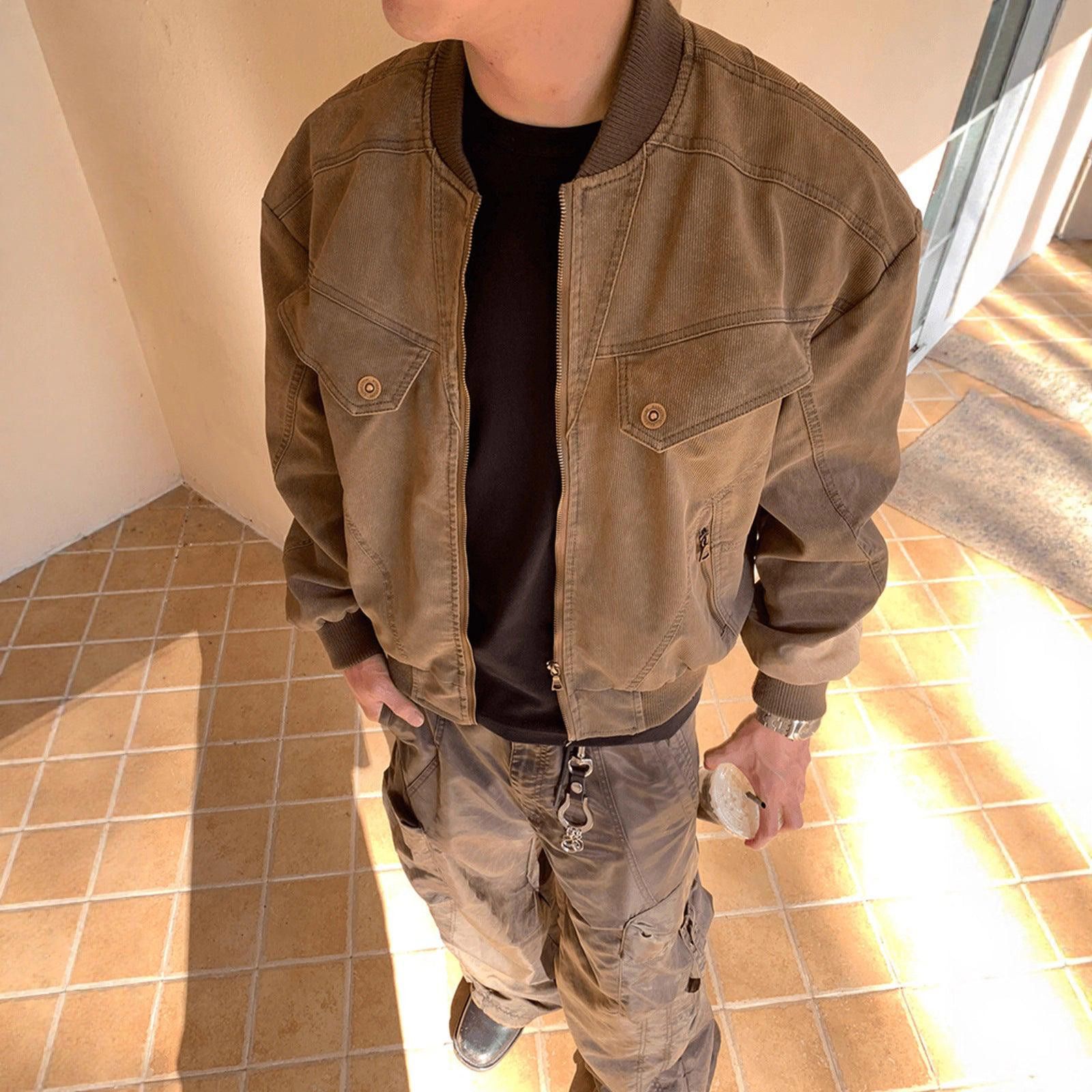 Brown Utility Jacket Casual Workwear Jacket