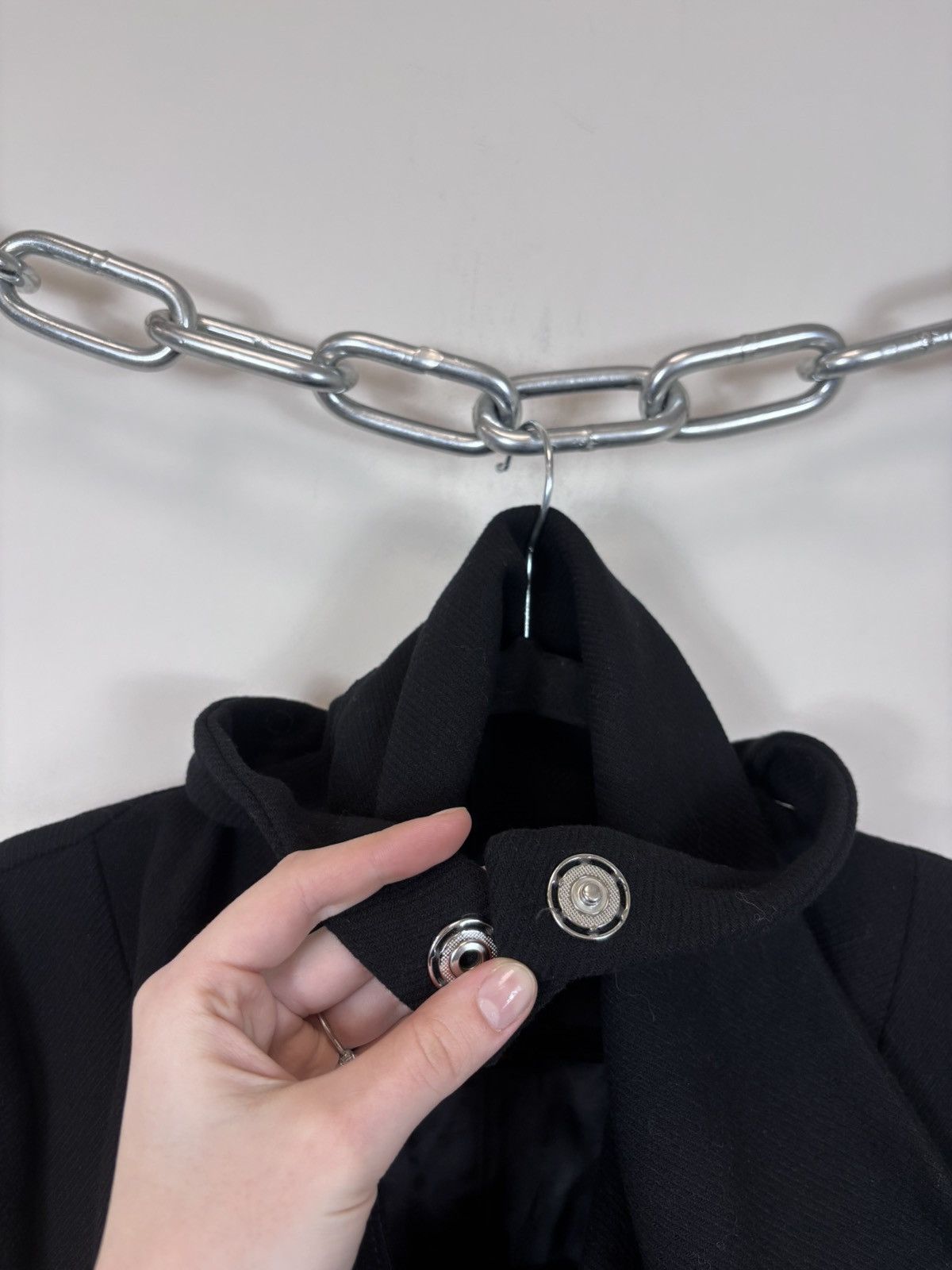Marithe + Francois Girbaud Marithe Francois Girbaud Women’s Archival Ruffle Wool Coat Size S / US 4 / IT 40 - 17 Thumbnail