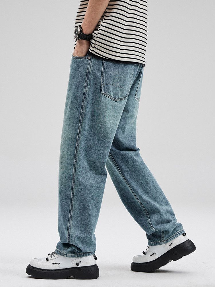 Japanese Brand Men's Retro Loose Straight Leg Washed Y2K Jeans Size US 32 / EU 48 - 3 Thumbnail