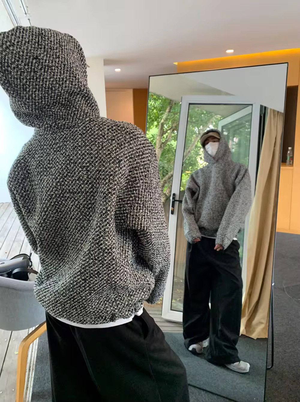 Other Retro Design Loose White Black Hoodie Sweatshirt Size US L / EU 52-54 / 3 - 3 Thumbnail