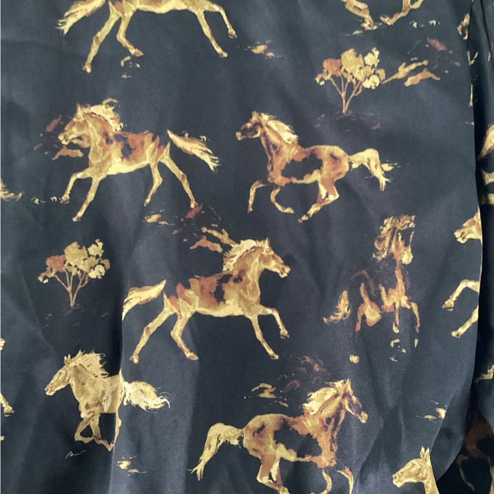 Ganni NWT GANNI Black Horses Print Silk Ruched Mini Dress Sz 6 38 Size S / US 4 / IT 40 - 7 Thumbnail
