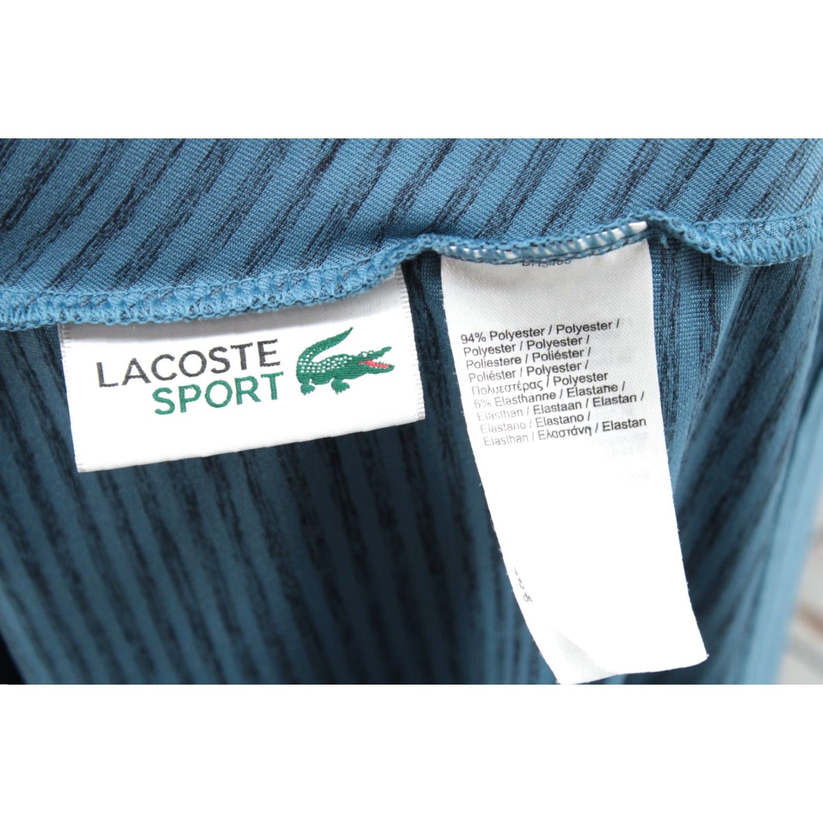 Lacoste VINTAGE Lacoste Polo Shirt Men's 3XL Blue Stripe Short Sleeve Logo Preppy Athleisure Size US XXL / EU 58 / 5 - 6 Thumbnail