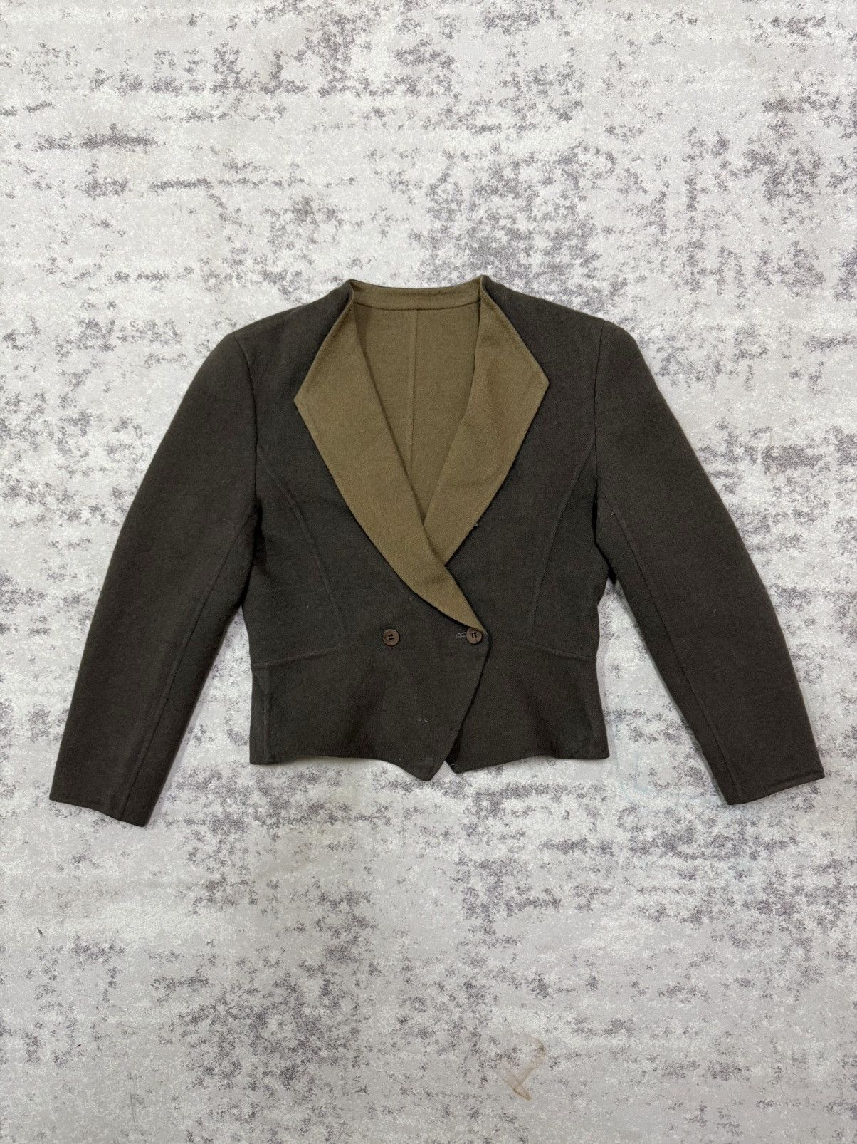 Aquascutum Aquascutum Regent 100 Cropped Wool Blazer Jacket Size S / US 4 / IT 40 - 3 Thumbnail