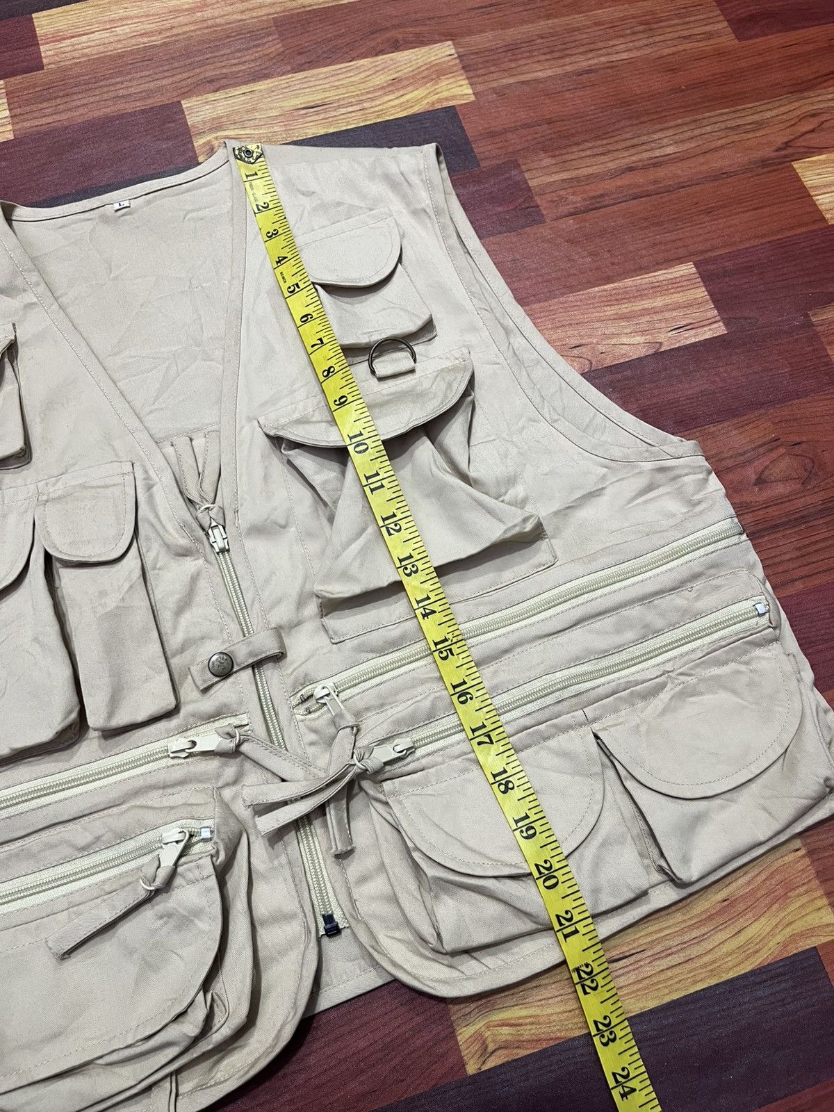 Japanese Brand BASTET Multi Pocket Fishing Vest Big Back Pocket Size US L / EU 52-54 / 3 - 13 Thumbnail