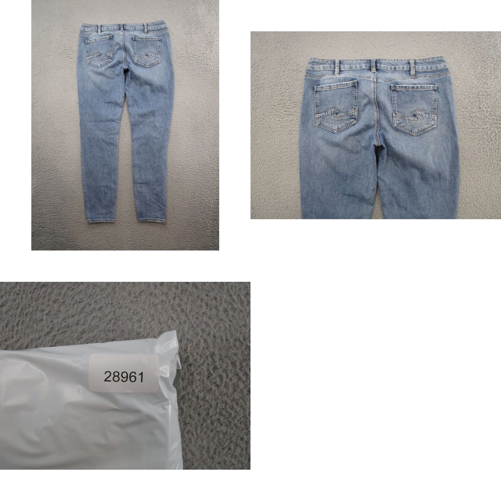 Silver Jeans Co. Silver Jeans Distressed Denim Light Wash Stretch Super Skinny Elyse Jeans 31x29 Women Jeans 31 Blue 90s? Size 24" / US 00 / IT 34 - 9 Thumbnail