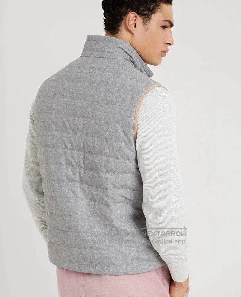 Brunello Cucinelli Brunello Cucinelli Gray Down Vest. Size US XS / EU 42 / 0 - 9 Thumbnail