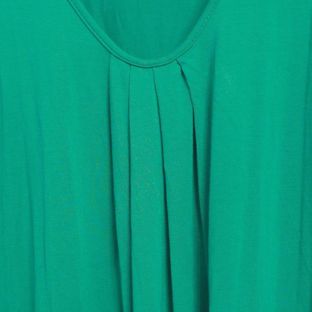 Other Eimin 2XL Pleated Green Sleeveless Women's Top Size XXL / US 16-18 / IT 52-54 - 2 Thumbnail