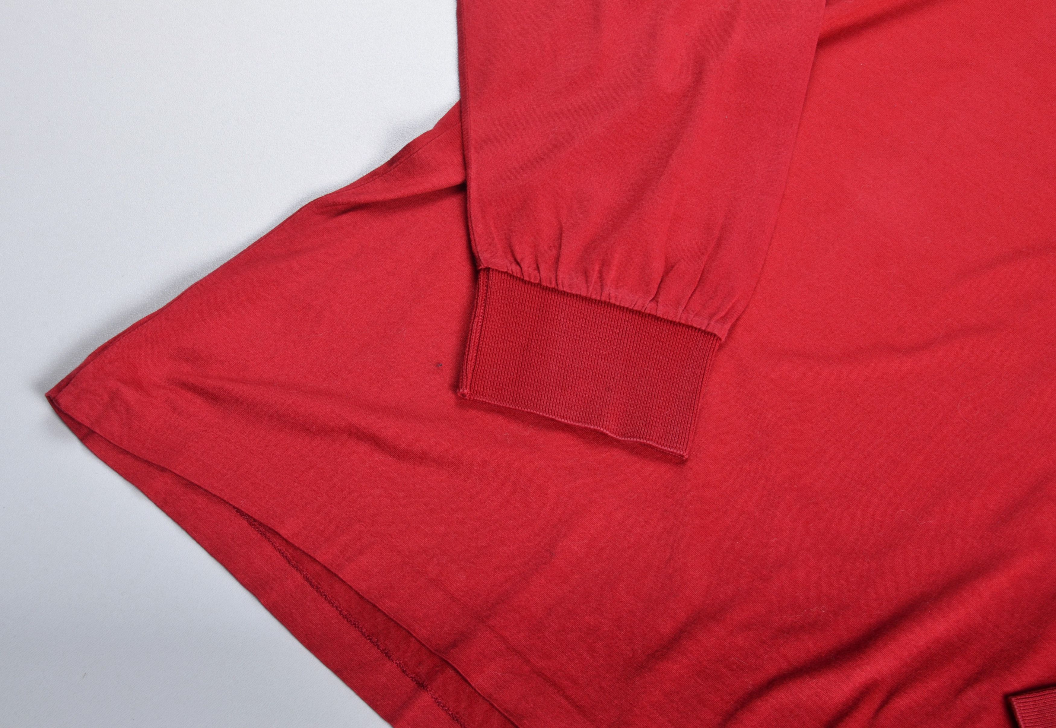 Givenchy Vntg Givenchy Gentleman 80's Red Small Logo Turtleneck Top Size US XL / EU 56 / 4 - 4 Thumbnail