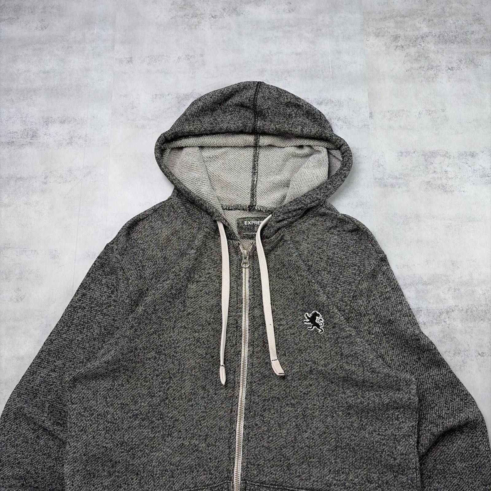 Express Y2K Grey Express Grunge Skater Zip Up Hoodie Size US S / EU 44-46 / 1 - 3 Thumbnail