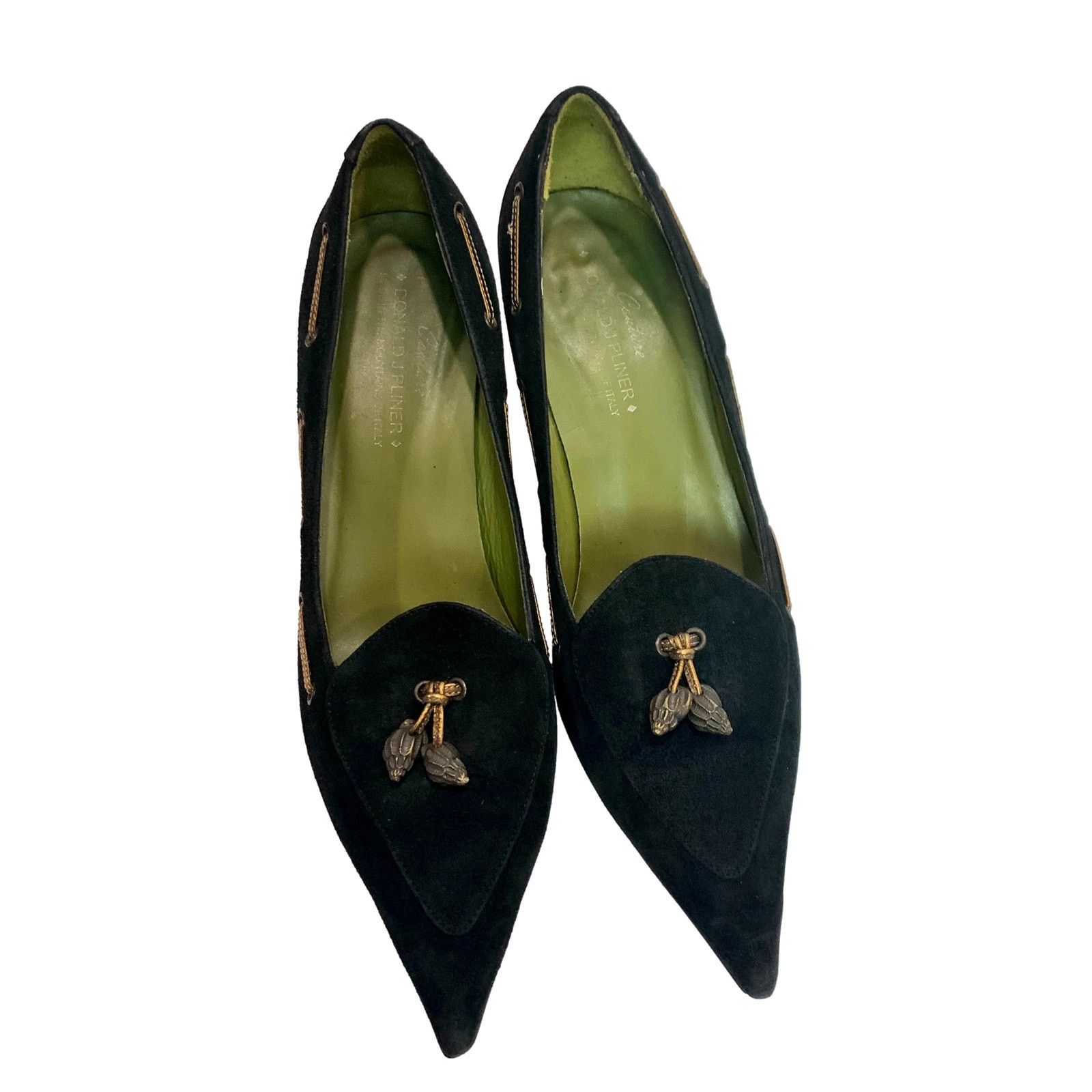 Donald Pliner Donald J Pliner Couture Black Kid Suede Pointy Toe Pumps 7.5 Size US 7.5 / IT 37.5 - 2 Thumbnail