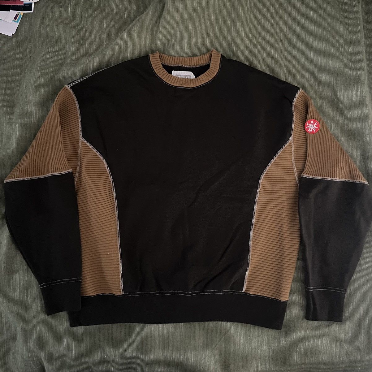 Cav Empt SS22 Knit Paneled Sweater Size US L / EU 52-54 / 3 - 1 Thumbnail