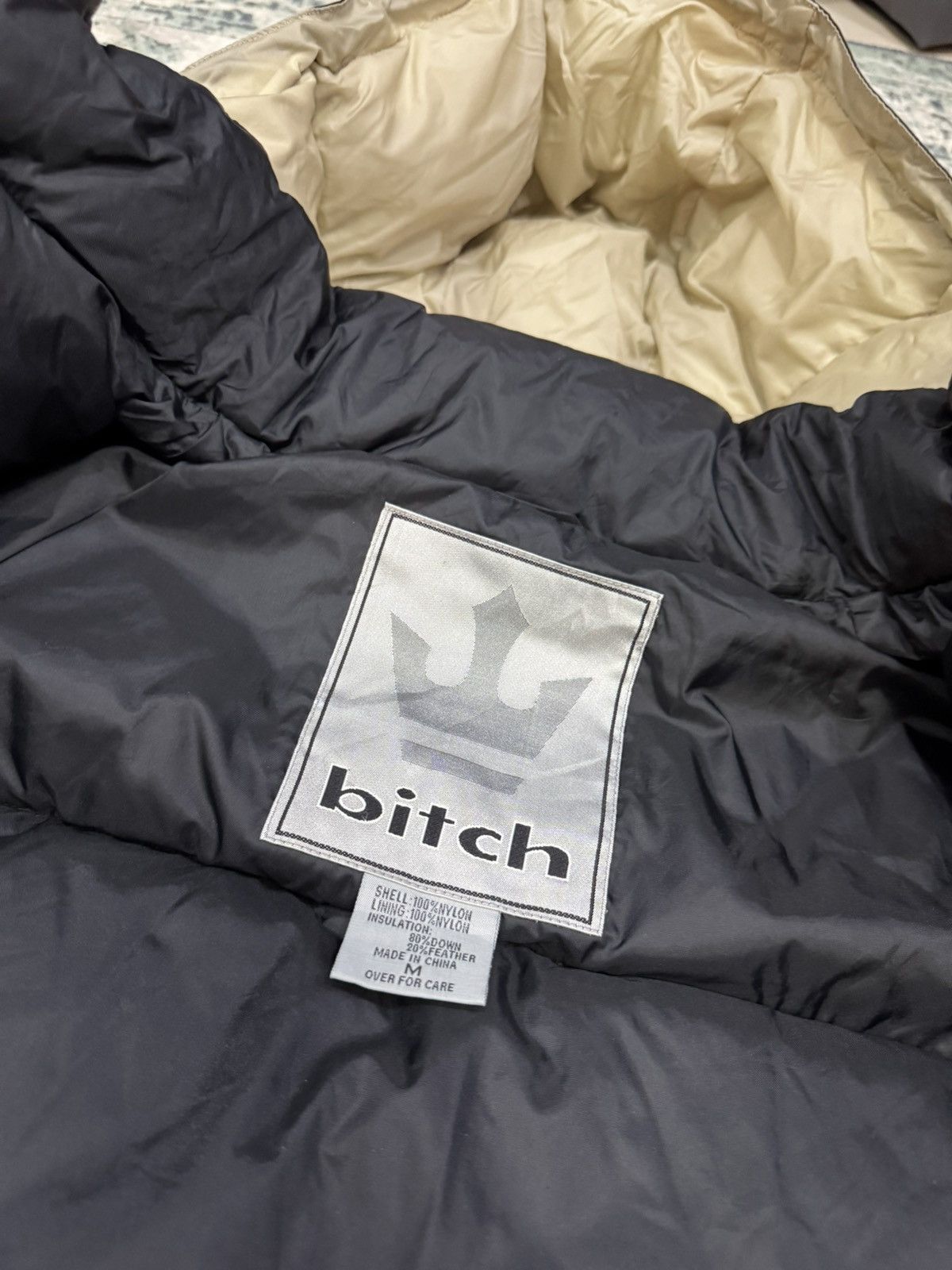 Vintage 90s BITCH SKATEBOARD BRAND PUFFER BUBBLE JACKET Size US M / EU 48-50 / 2 - 7 Thumbnail