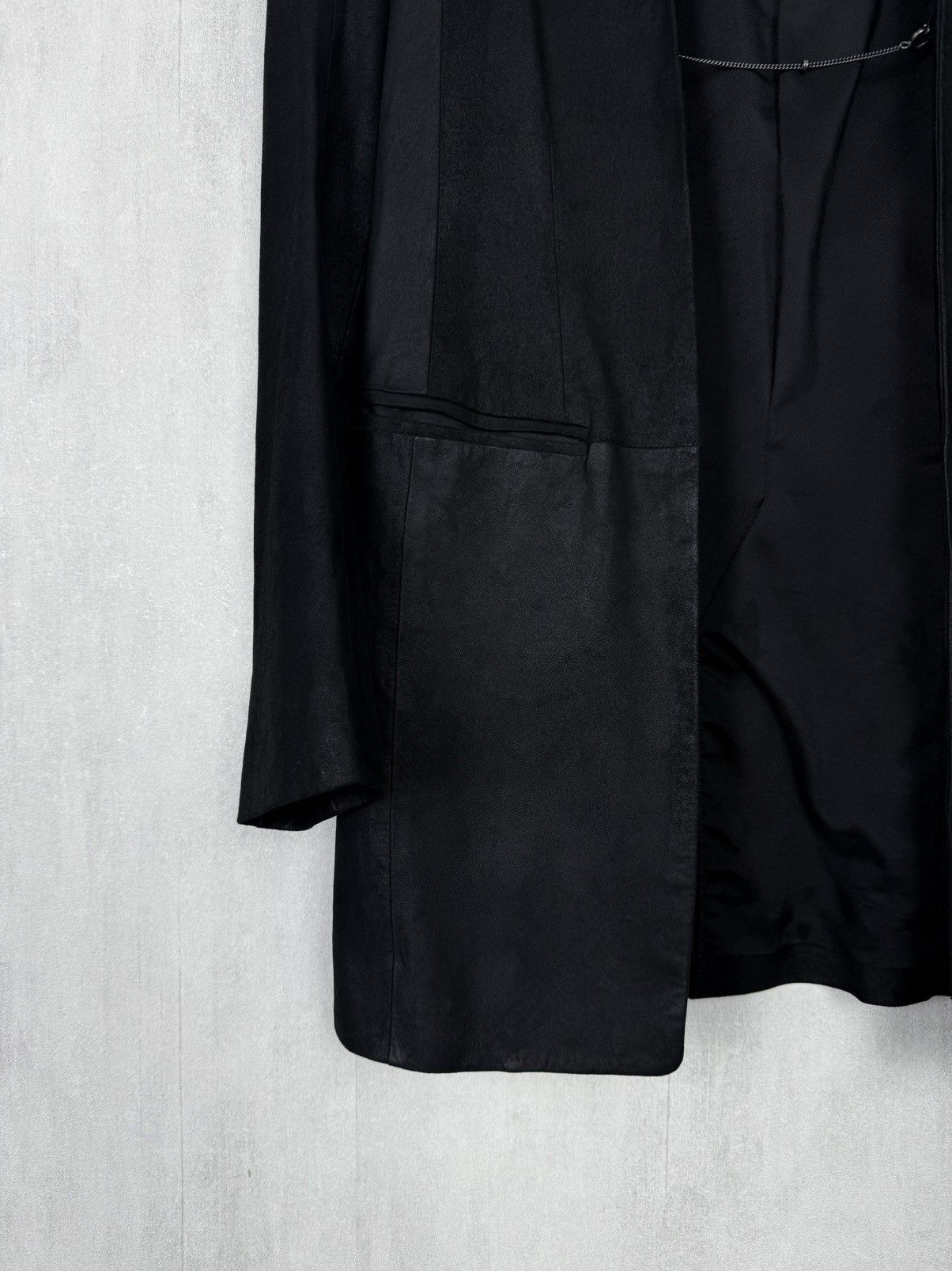 Ann Demeulemeester Ann Demeulemeester Leather Blazer With 925 Silver Chain Size XS / US 0-2 / IT 36-38 - 3 Thumbnail