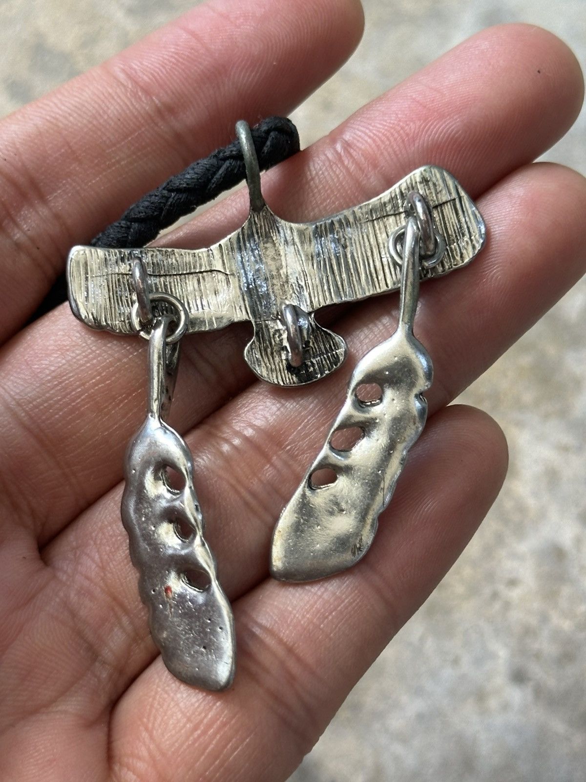 Japanese Brand × Jewelry Native Eagle/ Feathers Pendant Leather Necklace Size ONE SIZE - 14 Thumbnail