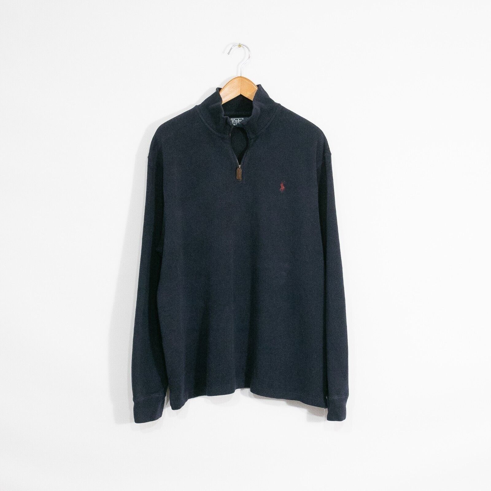 Polo Ralph Lauren × Vintage Vintage Polo Ralph Lauren Quarter Zip Sweater XL Estate Rib Size US XL / EU 56 / 4 - 1 Thumbnail
