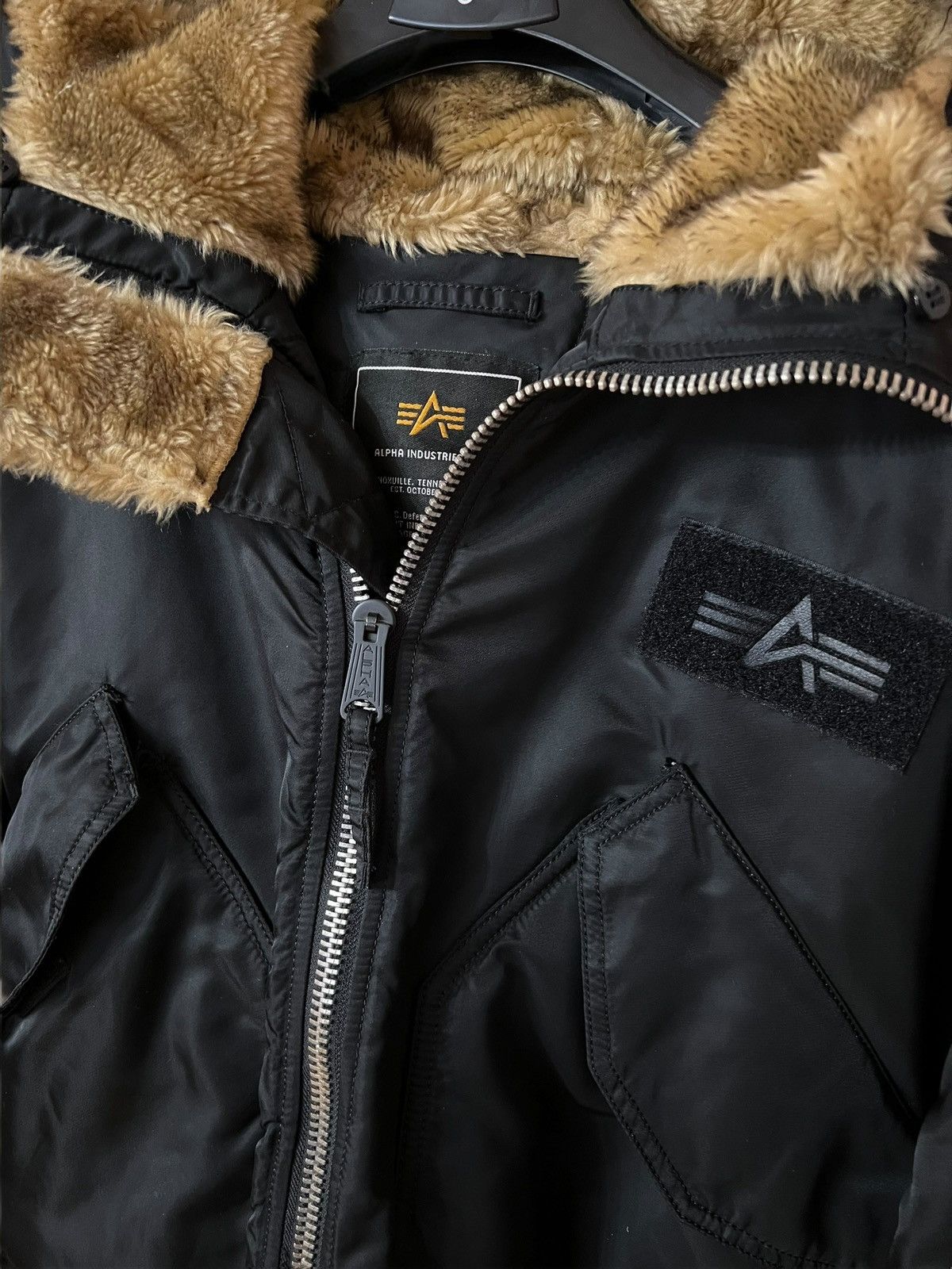 Alpha Industries × Vintage ALPHA INDUSTRIES HOODED FUR BOMBER CWU XL SIZE Y2k Size US XL / EU 56 / 4 - 5 Thumbnail