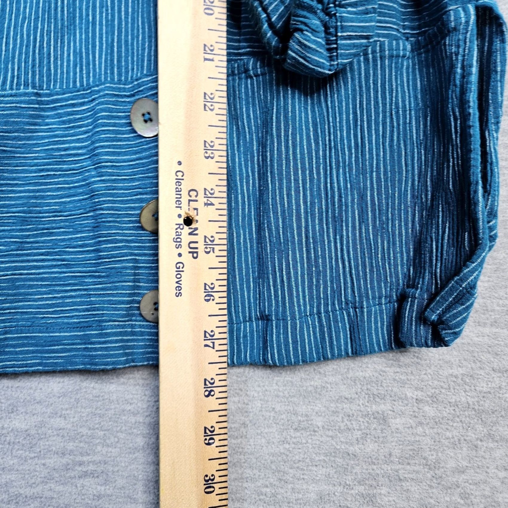 Soft Surroundings Soft Surroundings Blouse Women's Teal Blue White Stripe Crowl Neck Top XL Multicolor Striped Casual Pullover Long Sleeve Round Neck Shirt Ladies XS? Size XL / US 12-14 / IT 48-50 - 2 Thumbnail