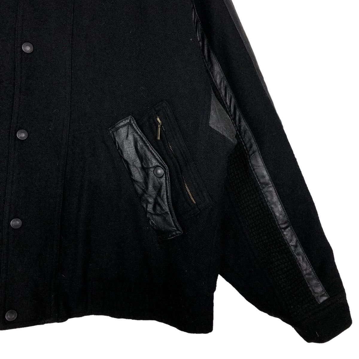 Japanese Brand 🔥Vtg Bomber Jacket Fly Design Rich Black Drigo Issey Miyake Size US M / EU 48-50 / 2 - 5 Thumbnail