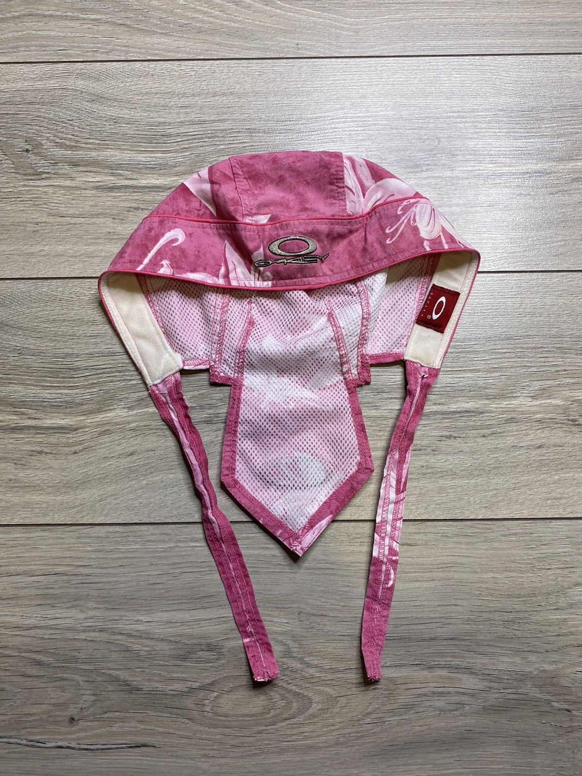 image of Oakley Bandana Durag Flower Print Reflective Hat Y2K in Pink, Men's