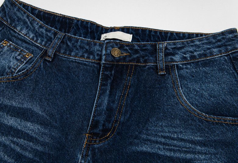 Jean American retro washed distressed trendy curved jeans Size US 32 / EU 48 - 4 Thumbnail
