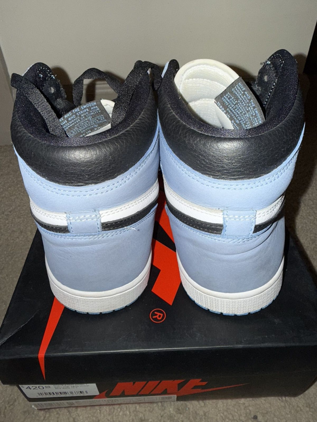 Jordan Brand × Nike Jordan 1 High University Blue Size US 10.5 / EU 43-44 - 4 Thumbnail