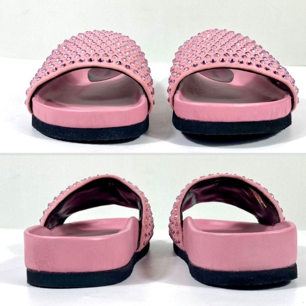 JW Anderson NEW JW ANDERSON Pink Suede Crystal Italian Leather Sandals Size US 9 / IT 39 - 6 Thumbnail
