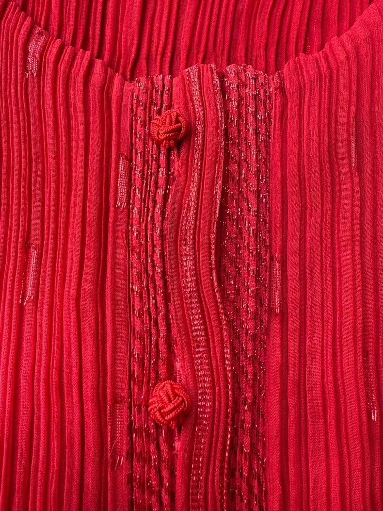 Issey Miyake Issey Miyake Red double-layer chiffon structure mainline d Size M / US 6-8 / IT 42-44 - 7 Thumbnail