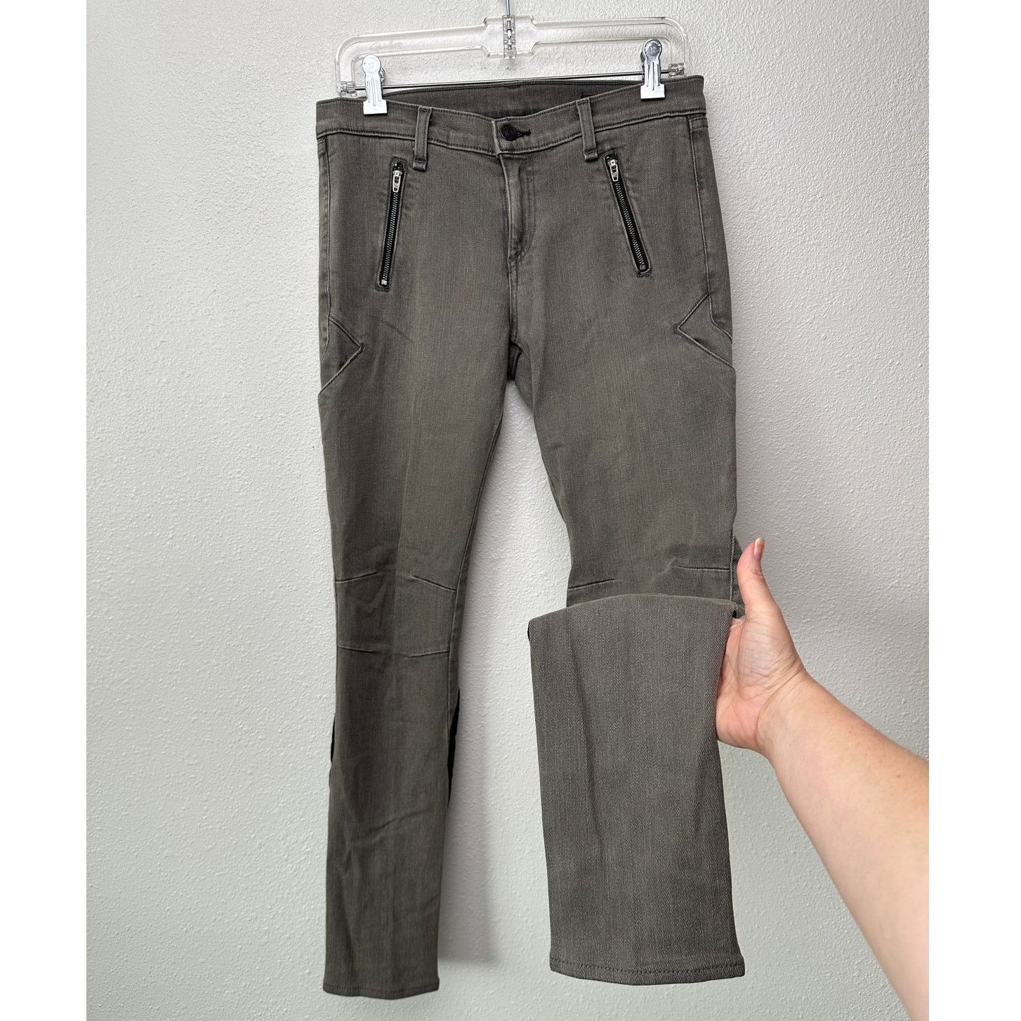 Rag & Bone Rag & Bone Iron Skinny Grey US 28 Mixed Media Zip Jeans Size 28" / US 6 / IT 42 - 1 Thumbnail