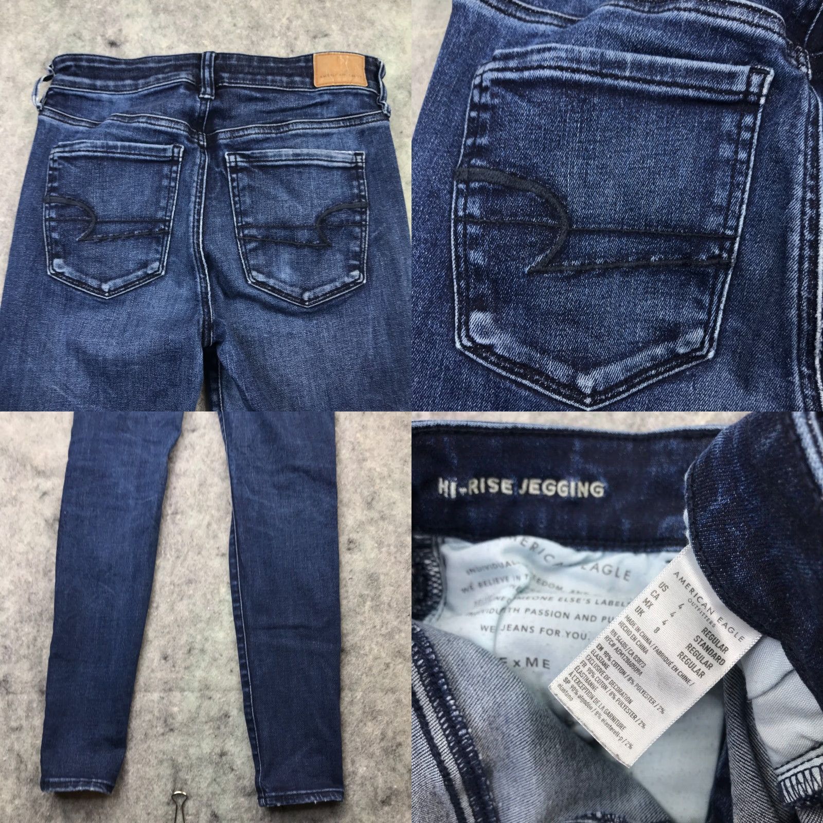 American Eagle Outfitters American Eagle Womens Jeans 4 Distressed Destroyed High Rise Jegging Stretch Size 27" / US 4 / IT 40 - 8 Thumbnail