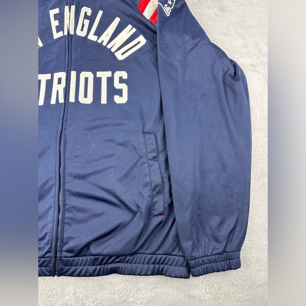 NFL New England Patriots full zip embroidered blue jacket men's Size US L / EU 52-54 / 3 - 7 Thumbnail