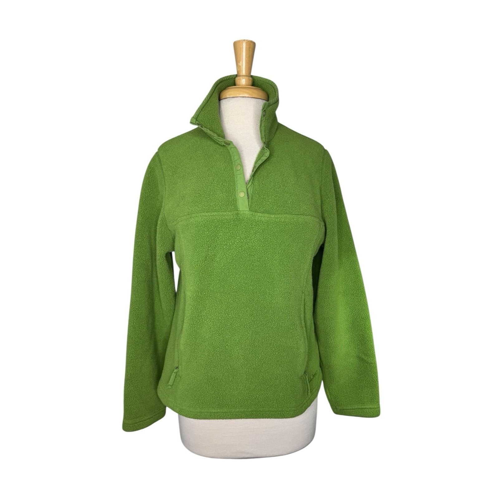 L.L. Bean Vintage LL BEAN Fleece Pullover Sweatshirt Green Size Medium Size M / US 6-8 / IT 42-44 - 1 Thumbnail