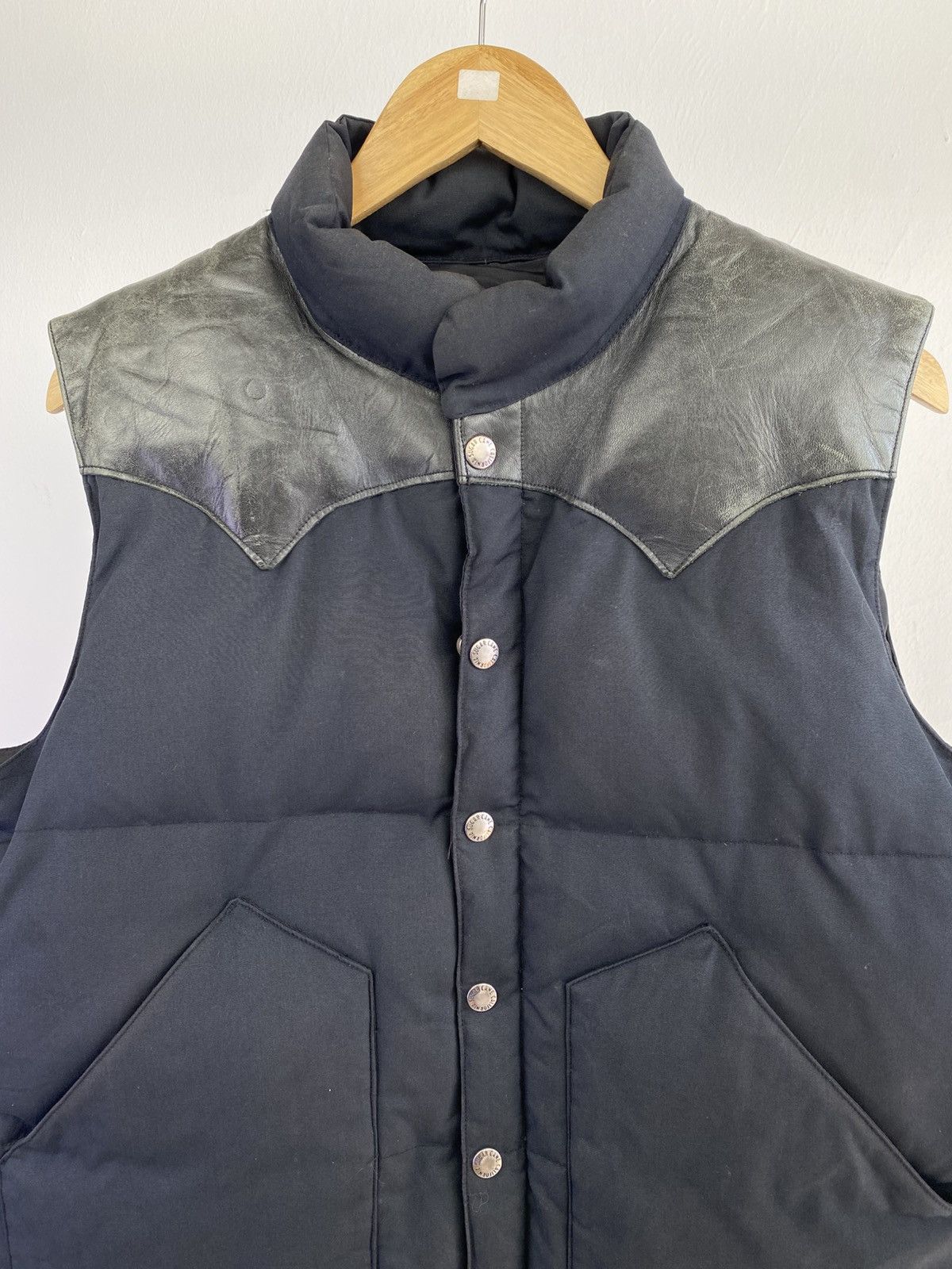 Sugar Cane Sugarcane Leather Yoke Down Vest Size US L / EU 52-54 / 3 - 4 Thumbnail