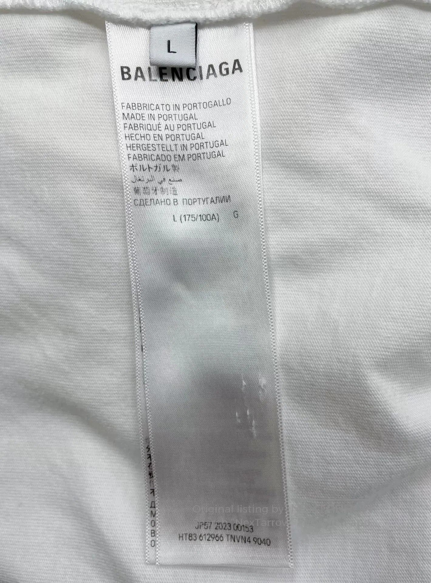 Balenciaga Balenciaga White Double B Short Sleeve. Size US L / EU 52-54 / 3 - 6 Thumbnail