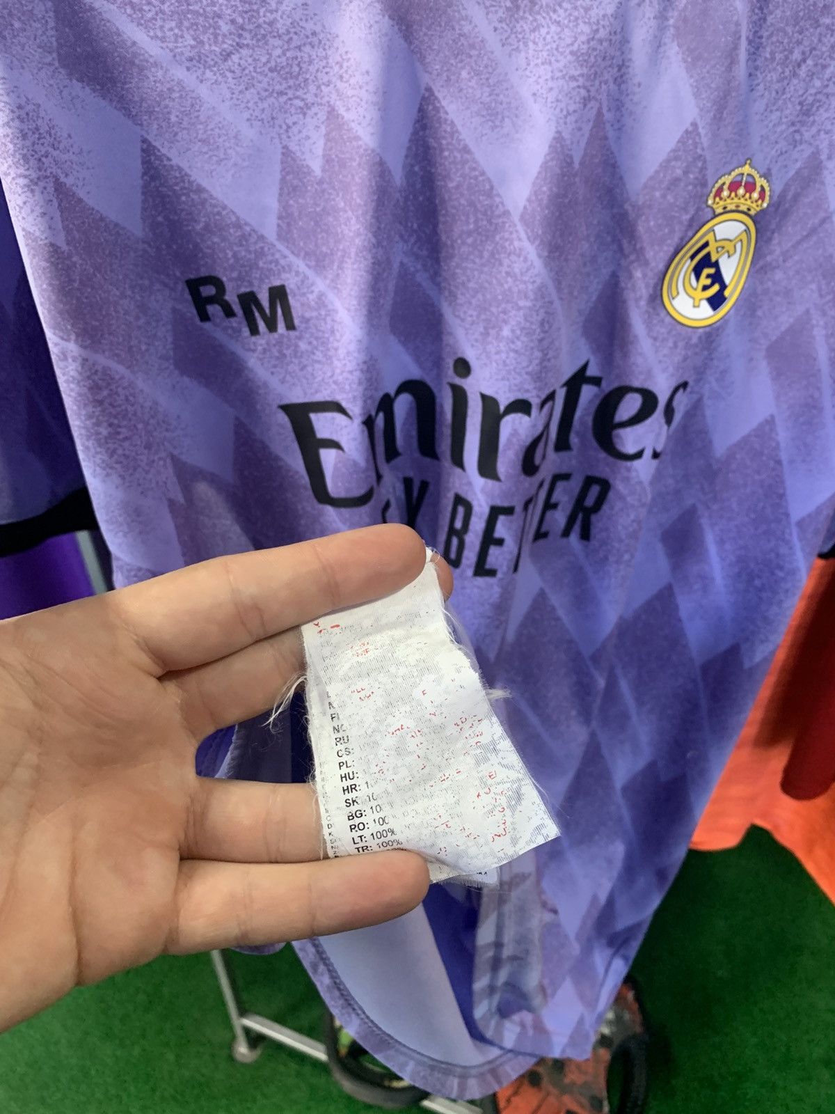 Other Shirt Vintage Real Madrid 22/23 purple away jersey Benzema 9 Size US XXL / EU 58 / 5 - 4 Thumbnail
