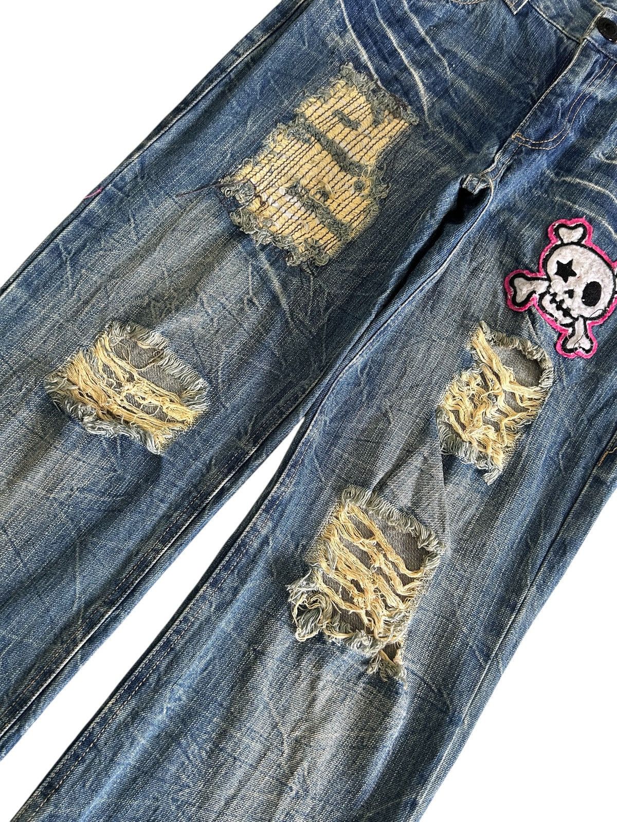 Japanese Brand × Vintage Vintage Japanese BACK & FORTH Distressed Jeans Punk Style Size US 31 - 4 Thumbnail