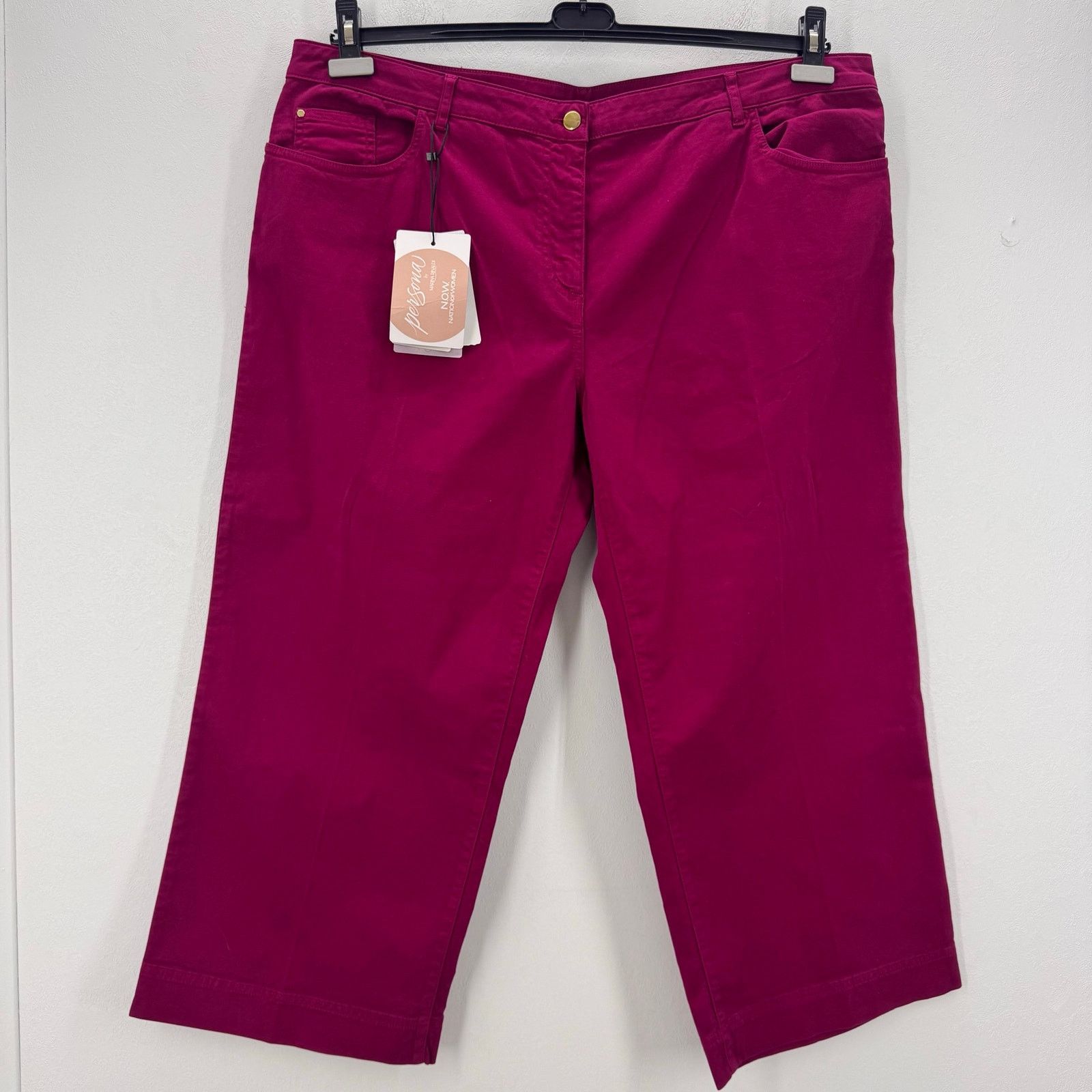 Marina Rinaldi Marina Rinaldi Cropped Wide Lege Pant Red Plus 22 Preppy Size 22" - 2 Thumbnail