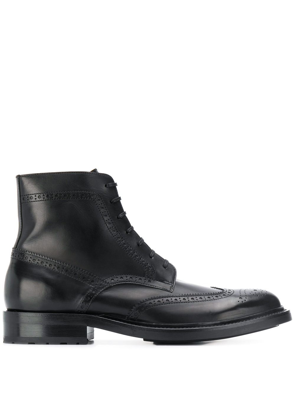 Saint Laurent Paris Saint laurent Brogue Ankle Boots - Smooth Black Leather Size US 10.5 / EU 43-44 - 5 Thumbnail