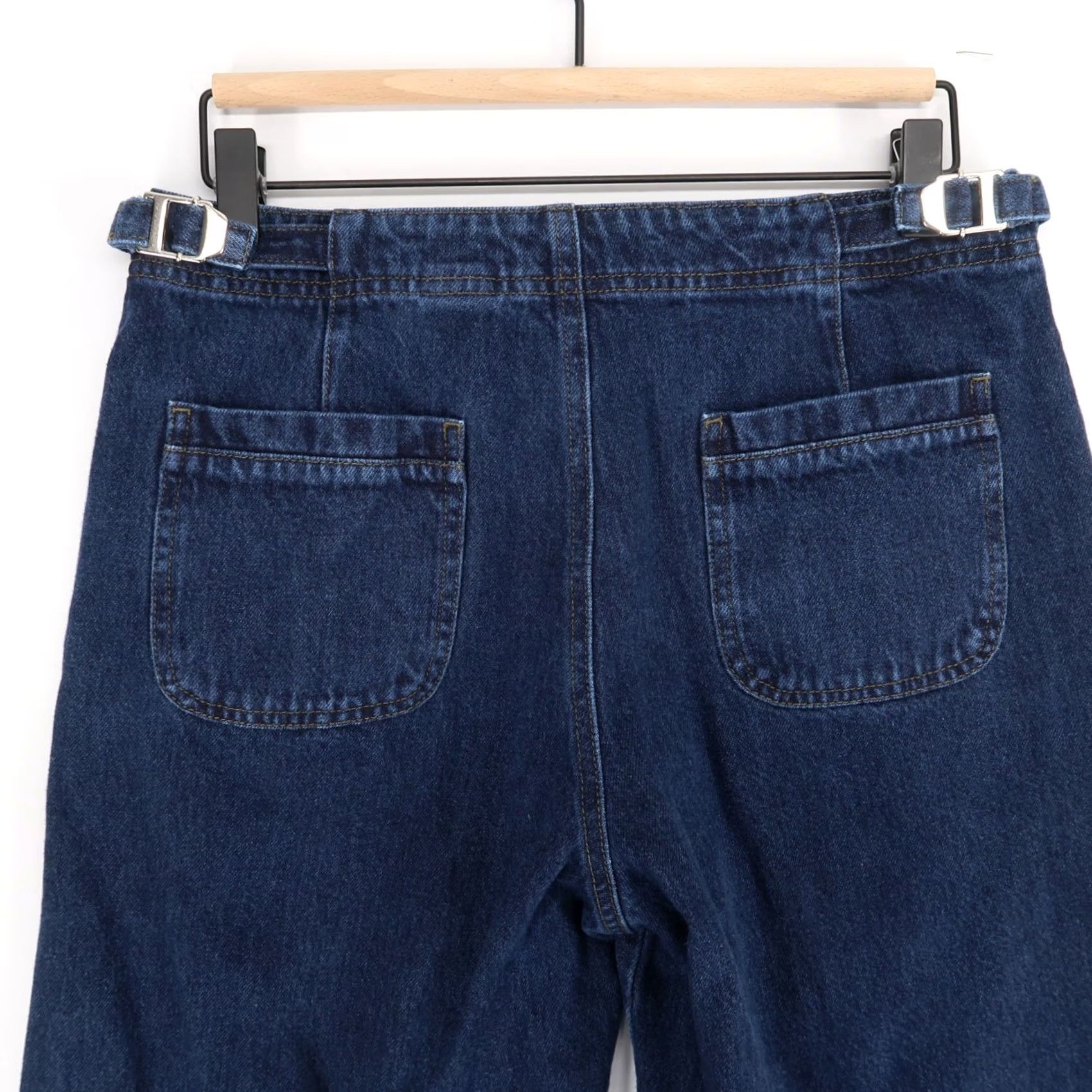 Levi's VINTAGE Levi's Jeans Womens 8 Blue Wide Leg Cropped High Rise Cuffed Y2K Dark Size 30" / US 8 / IT 44 - 5 Thumbnail