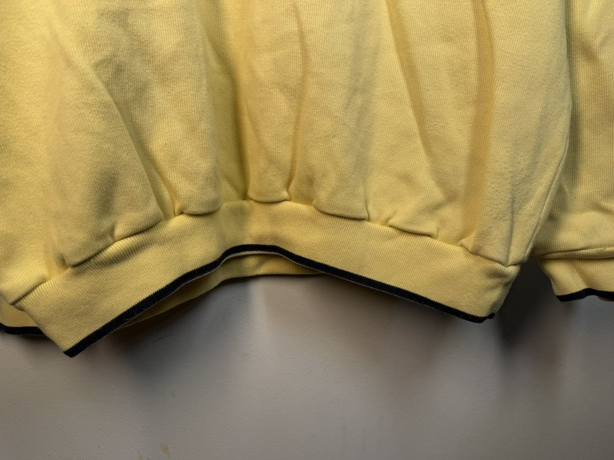 90s Yellow YSL Sweatshirt 1/4 Quarter Zip Vintage Old Money