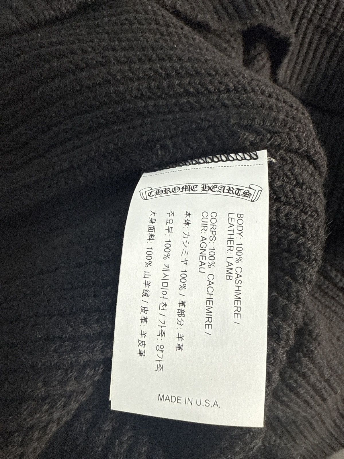 Chrome Hearts CHROME HEARTS BAIT & TACKLE CASHMERE SWEATER BLACK Size US M / EU 48-50 / 2 - 7 Thumbnail