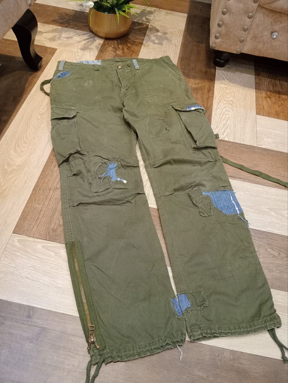 Japanese Brand JAPANESE MANGROVE MILITARY PARACHUTE CARGO PANTS Size US 34 / EU 50 - 3 Thumbnail