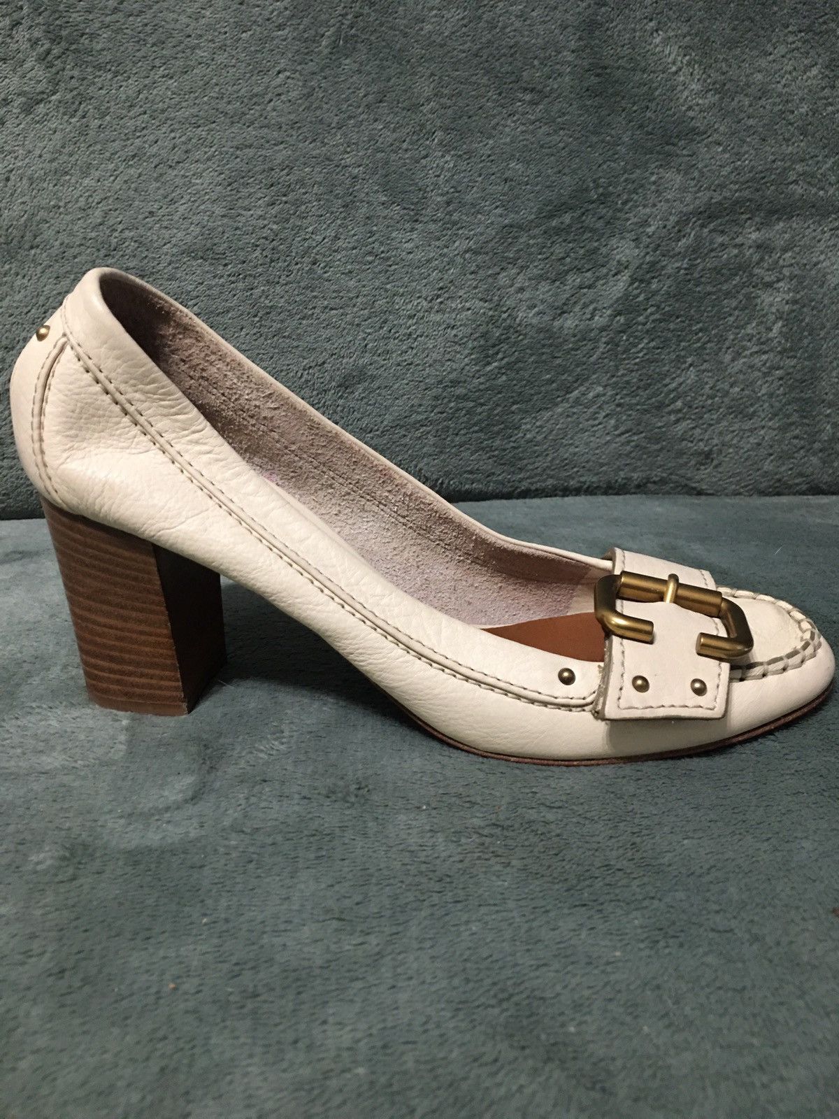 Chloe CHLOE Leather Ivory Beige Buckle Heels Pumps EU 38 Size US 8 / IT 38 - 6 Thumbnail