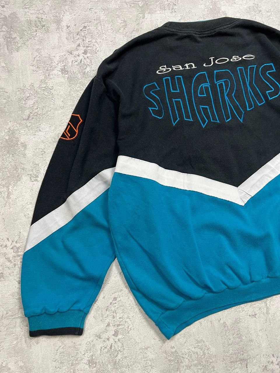 NHL Vintage San Jose Sharks Hockey NHL Sweatshirt Big Logo Size US L / EU 52-54 / 3 - 13 Thumbnail
