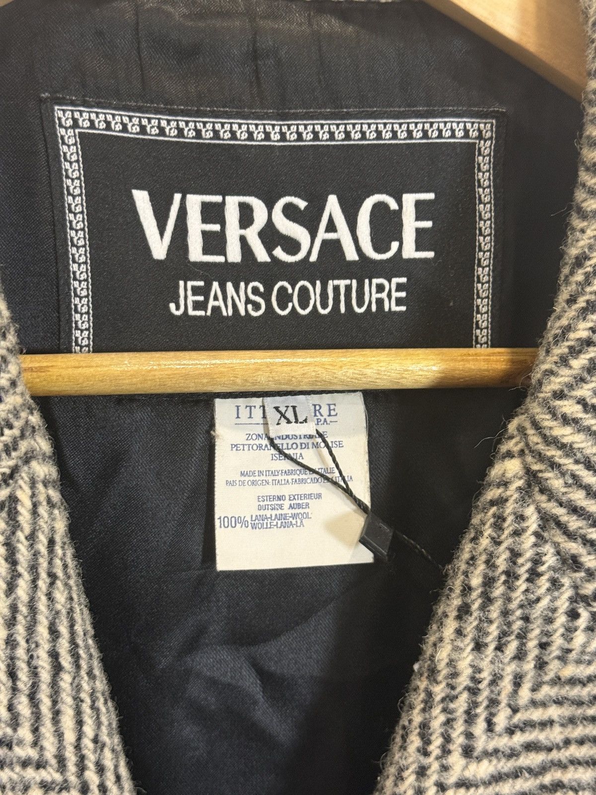 Versace Jeans Couture 90’s Tweed Coat Size US XL / EU 56 / 4 - 2 Thumbnail
